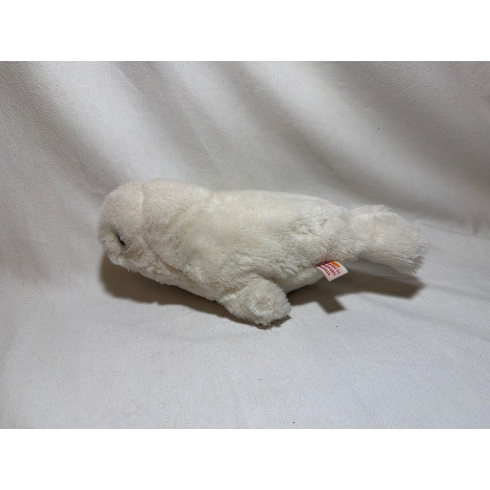 Vintage Kamar White Harp Seal Pup Plush Stuffed Animal Toy Made in Korea